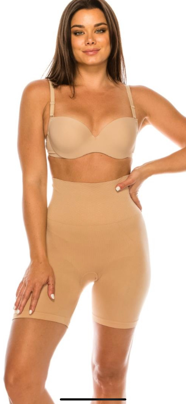 2 High waisted long leg boyshort brief firm tummy control butt lifter Short SML