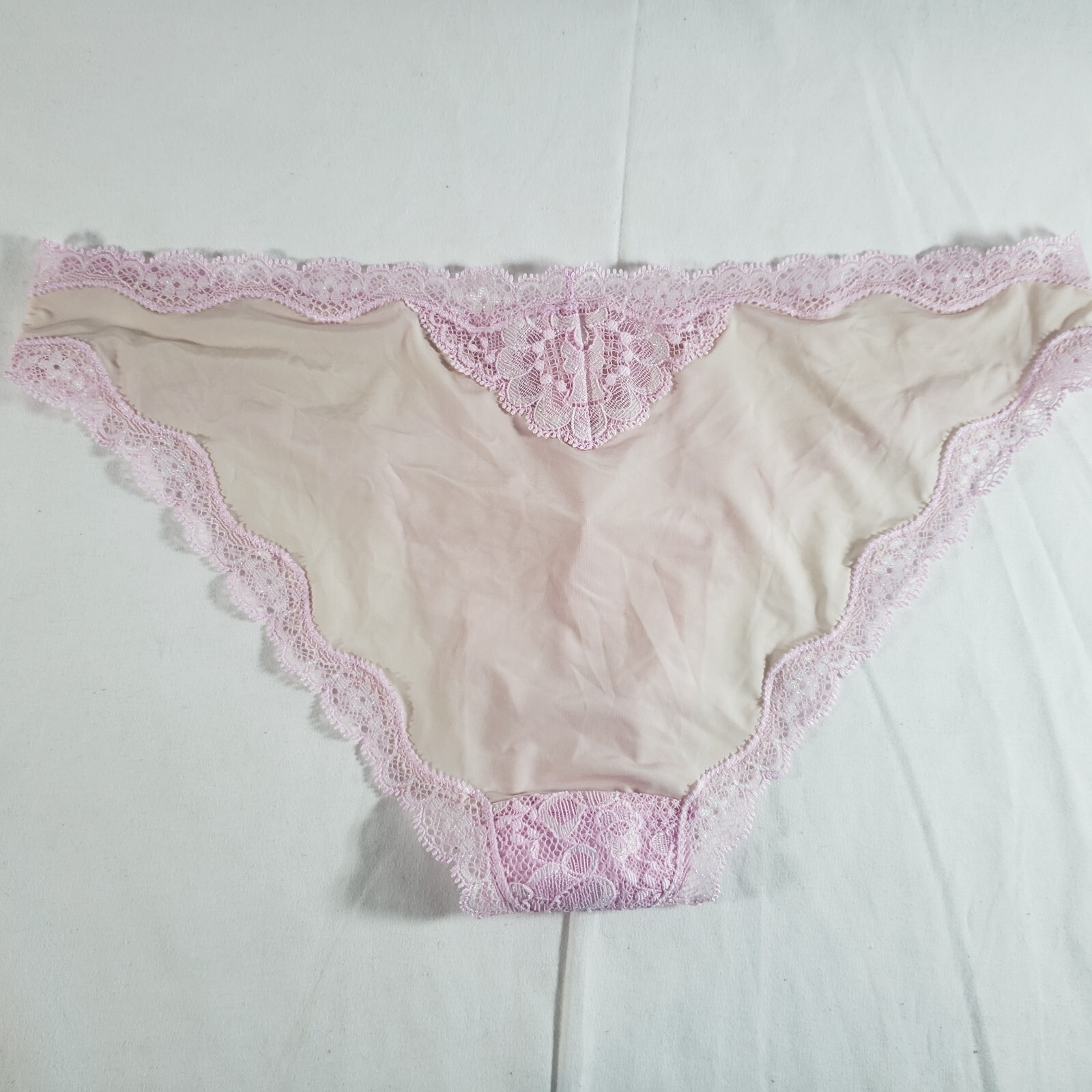 Victoria’s Secret Dream Angels Cheekini Medium Purple Ivory Soft Satin Lace