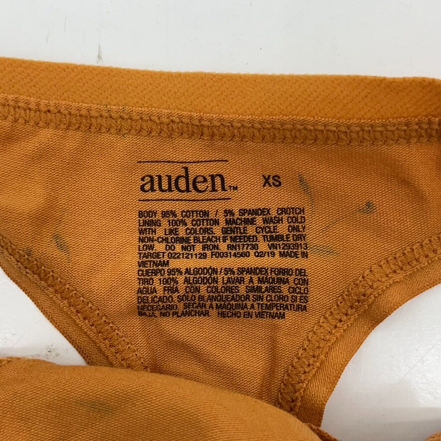 Auden 2 Pack Black & Orange Thong Women’s Size X-Small (0-2) NEW