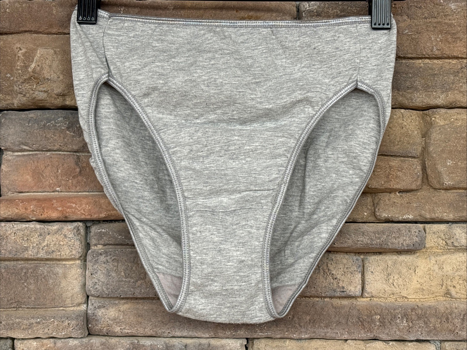 Candie’s Gray Hi-Cut Y2K Cotton Bikini S Vintage High Waist Panty Underwear