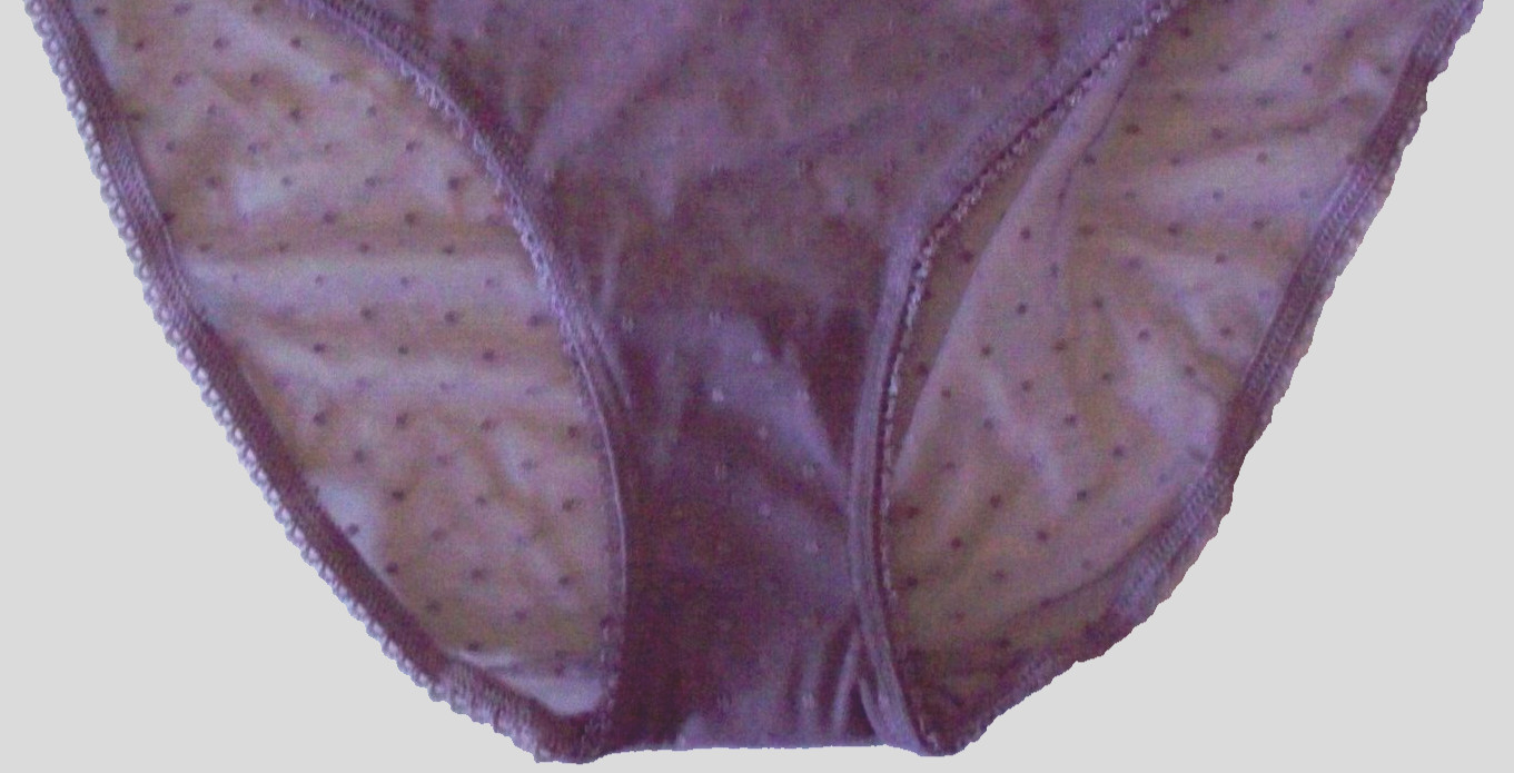 S Lilac Purple Polka Dot Mesh LOGO Stretch Victoria’s Secret BIKINI Panty