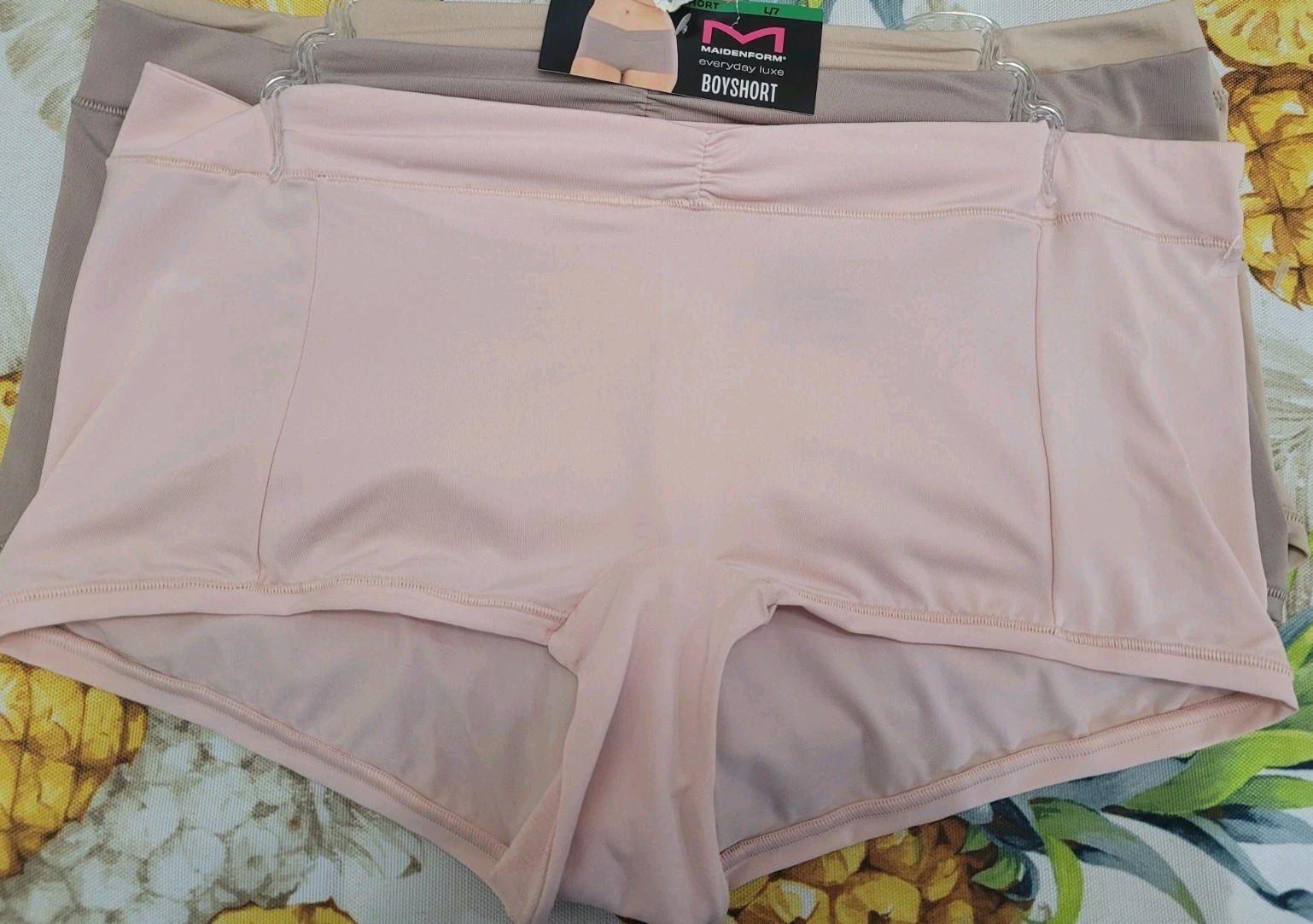 Maidenform ~ 3-Pair Slinky & SeXy LuXury Boyshort Panties L/7 $30.00 nwt