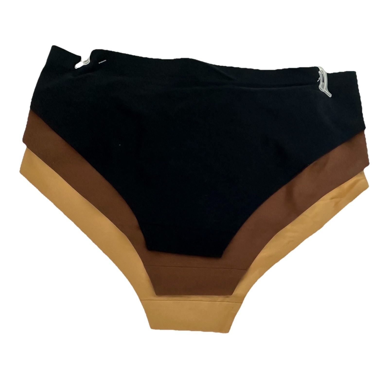 TRUE RELIGION 3-Pair TRUE SKIN Brief Panties Soft Laser Cut Seamless Logo Size M