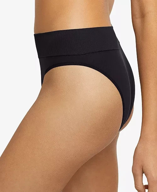 Maidenform M Seamless High Leg Bikini Underwear, Black, Size M 0432