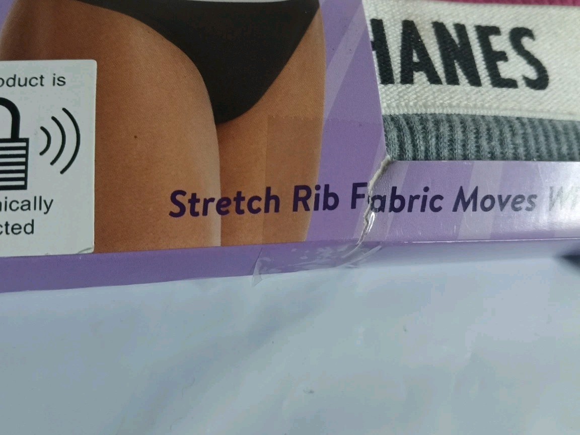 Hanes Women’s Ribbed Thongs S/5 36″-37″ 3 Pack Tagless Soft and Breathable New