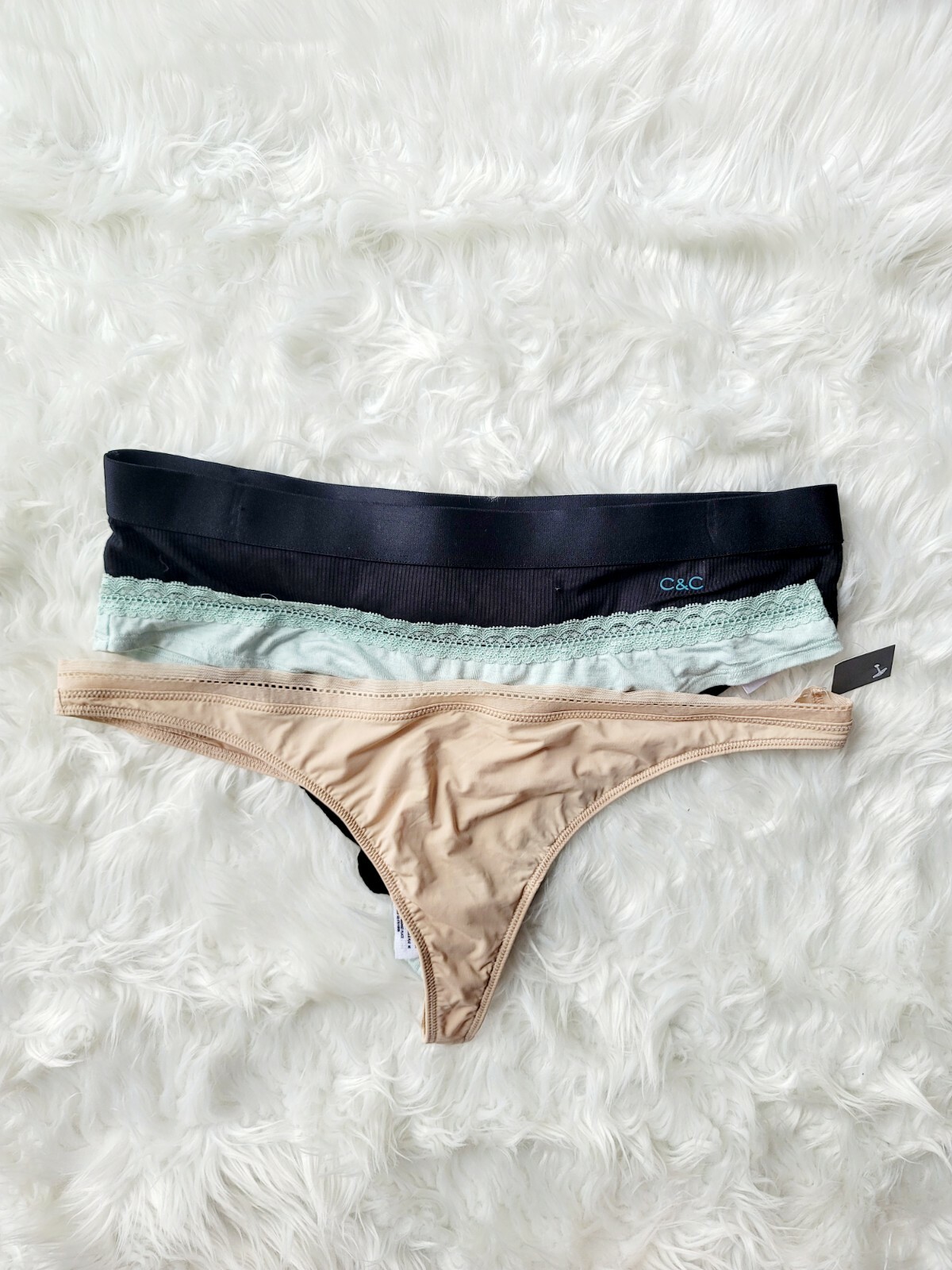 Free People Chelsea28 C&California Bikini Thong Panties Underwear Lot Of 3 Large