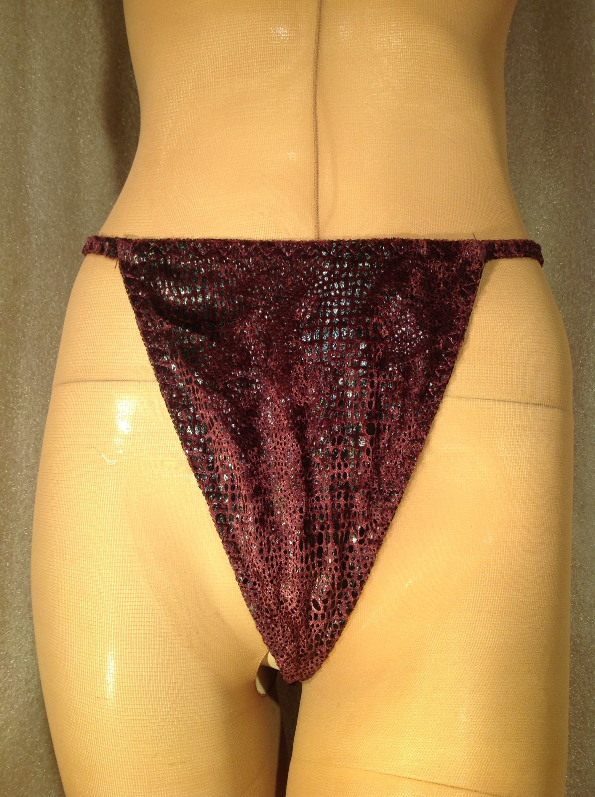 Women PantiesThongs SecretTreasures Size6 SnakeSkinVelvet VariousColors Optional