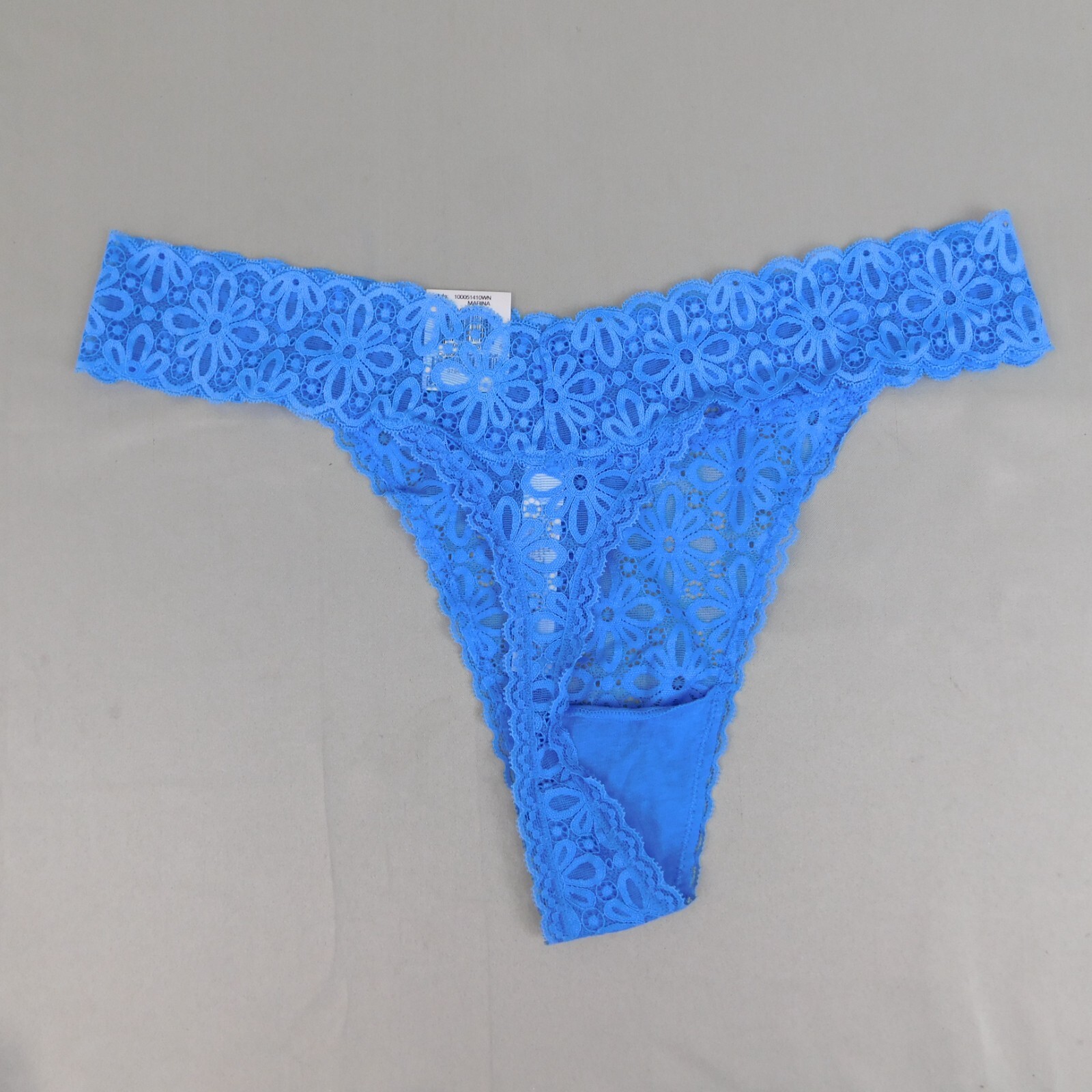 5pc Lot Jenni Nylon Floral Stretch Lace Everyday Thong Panties Plus Size Multi