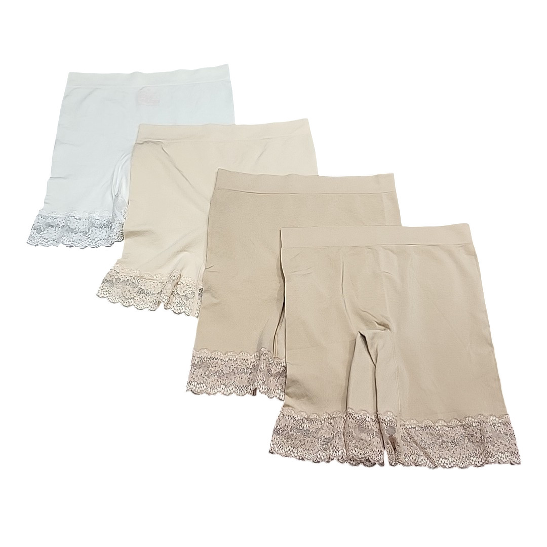 Breezies Women’s Size Small 4 Pack Seamless Under Dress Boxer Briefs Panties