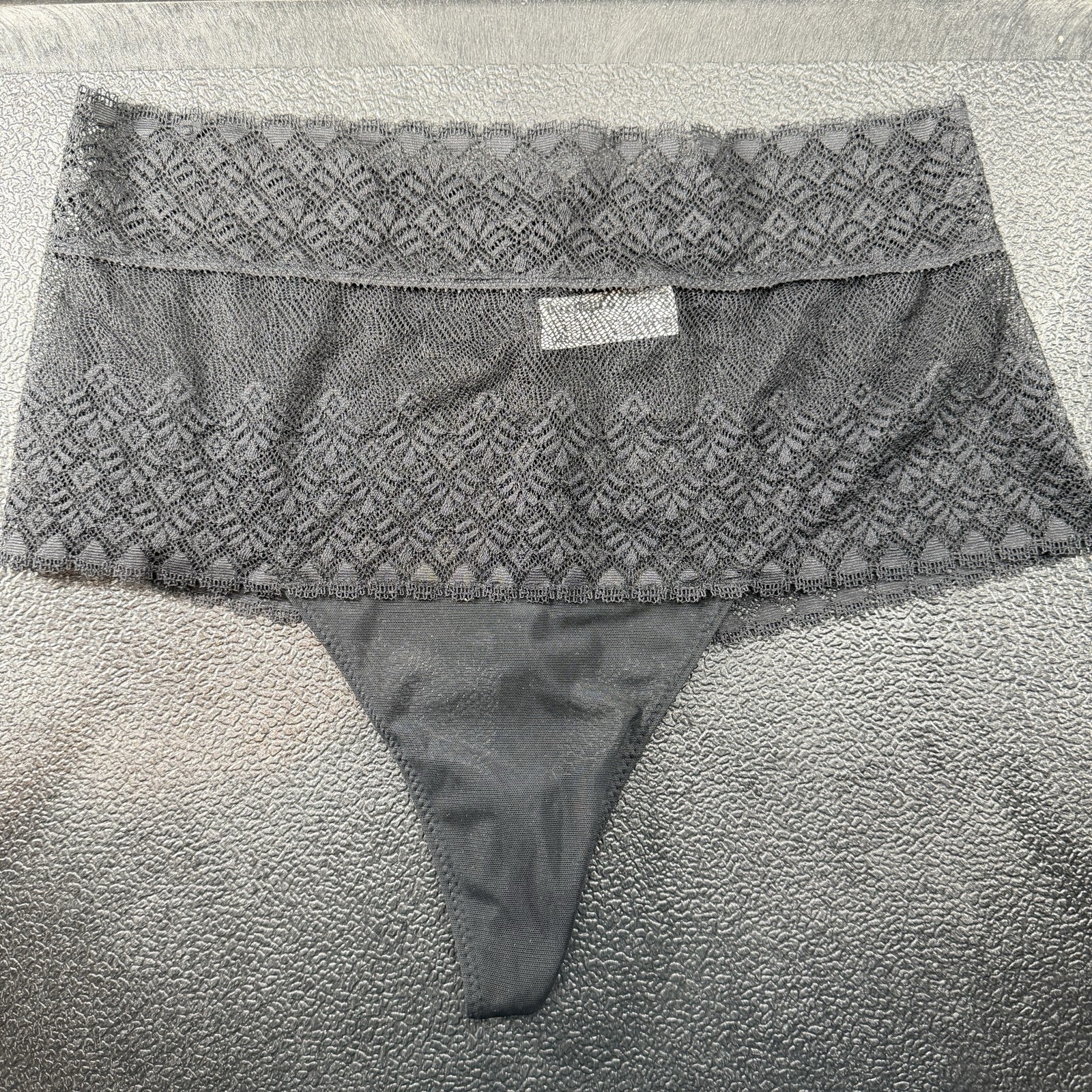 NEW B.Tempt’d Net Perfection Tanga Thong Womens M 6 Hi-Waist Lace Mesh Sexy