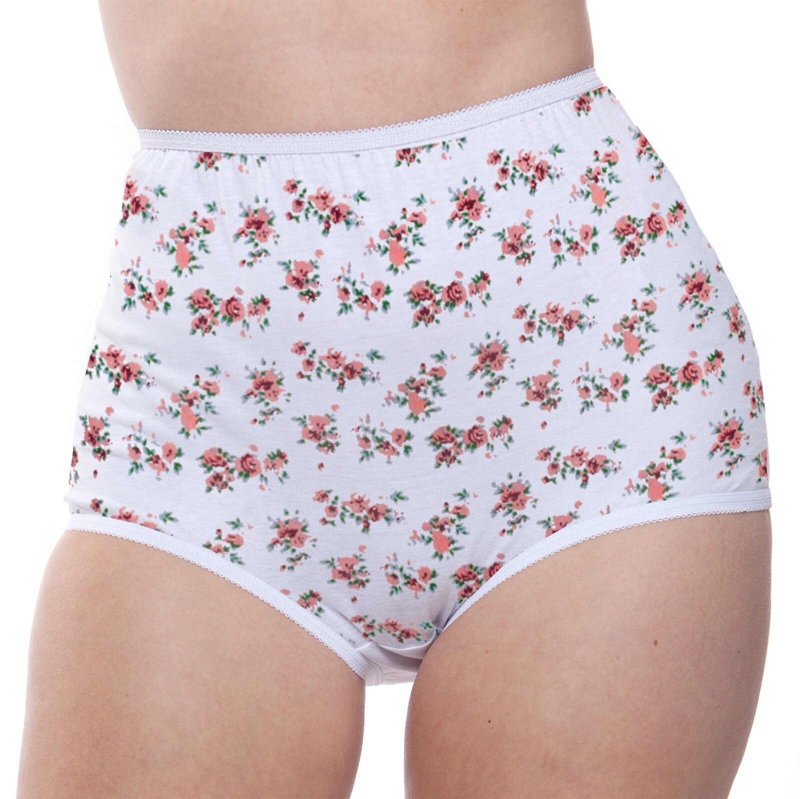 Full Coverage Panty Floral Print 6 Pack (100% Cotton) by Teri lingerie