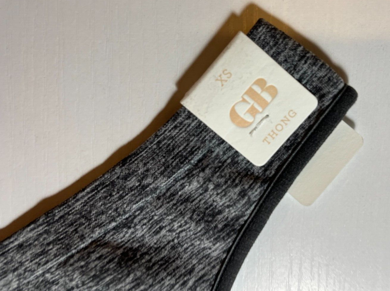 Lot/8 Juniors Seamless Thong Panties, Heather Grey / Blue Size XS