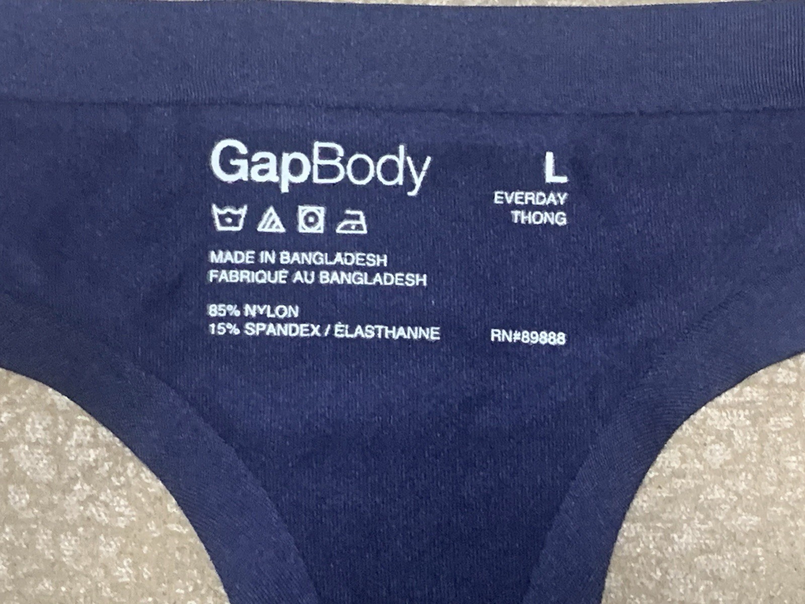 Calvin Klein, DKNY & GAP Body Bundle 4 Piece Soft Thong Panties NEW size Large