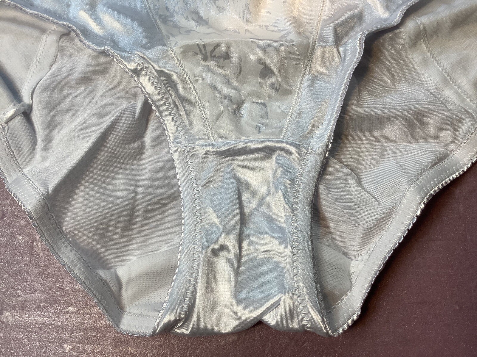 Women Contrlo Panties Bries EVA CERVANTES M.White Sturdy Satin AppearanceGlossy