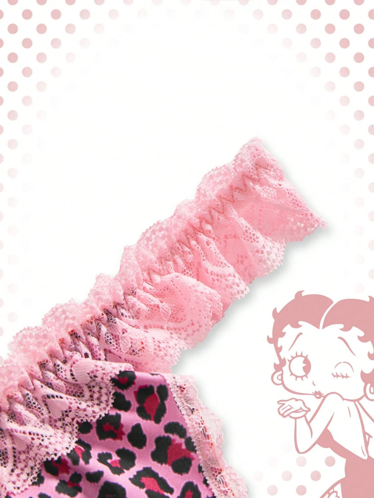 Betty Boop Lace Pink Animal Cute Cartoon Licensed Thong Panties – Pack of 3