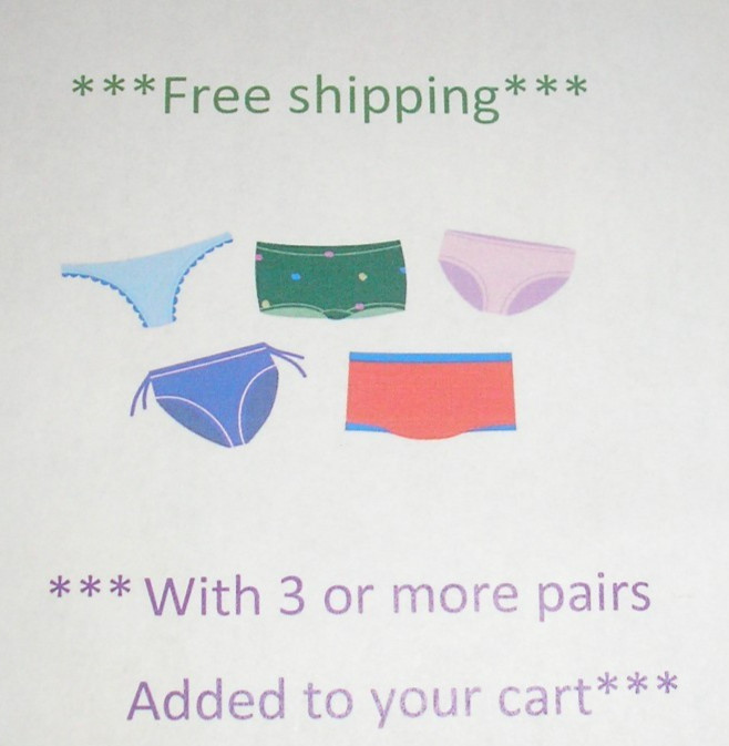 Panties Lingerie Love Hi Cut Bikini, Size Large Adult Gift
