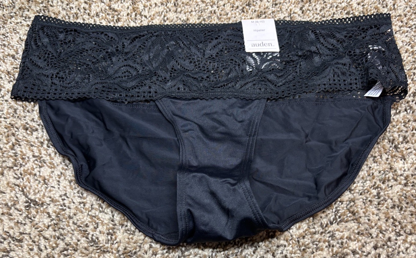 Auden Black Hipster. Size: Medium (8-10).