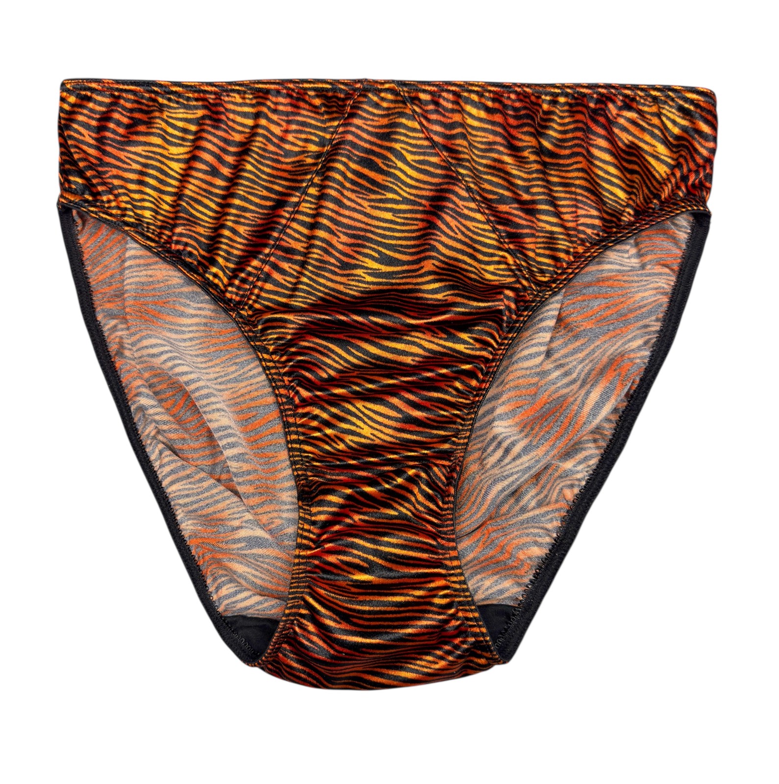 Second Skin Satin Hipster Panty Tiger Print L