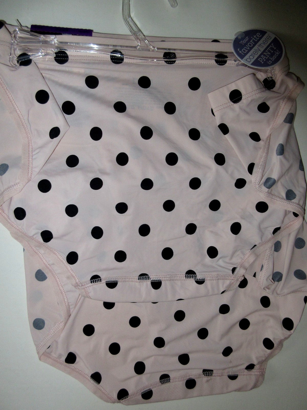 Maidenform 2-Pair BIKINI panties Barely There invisible Pink dots Nylon ~ 2XL/9