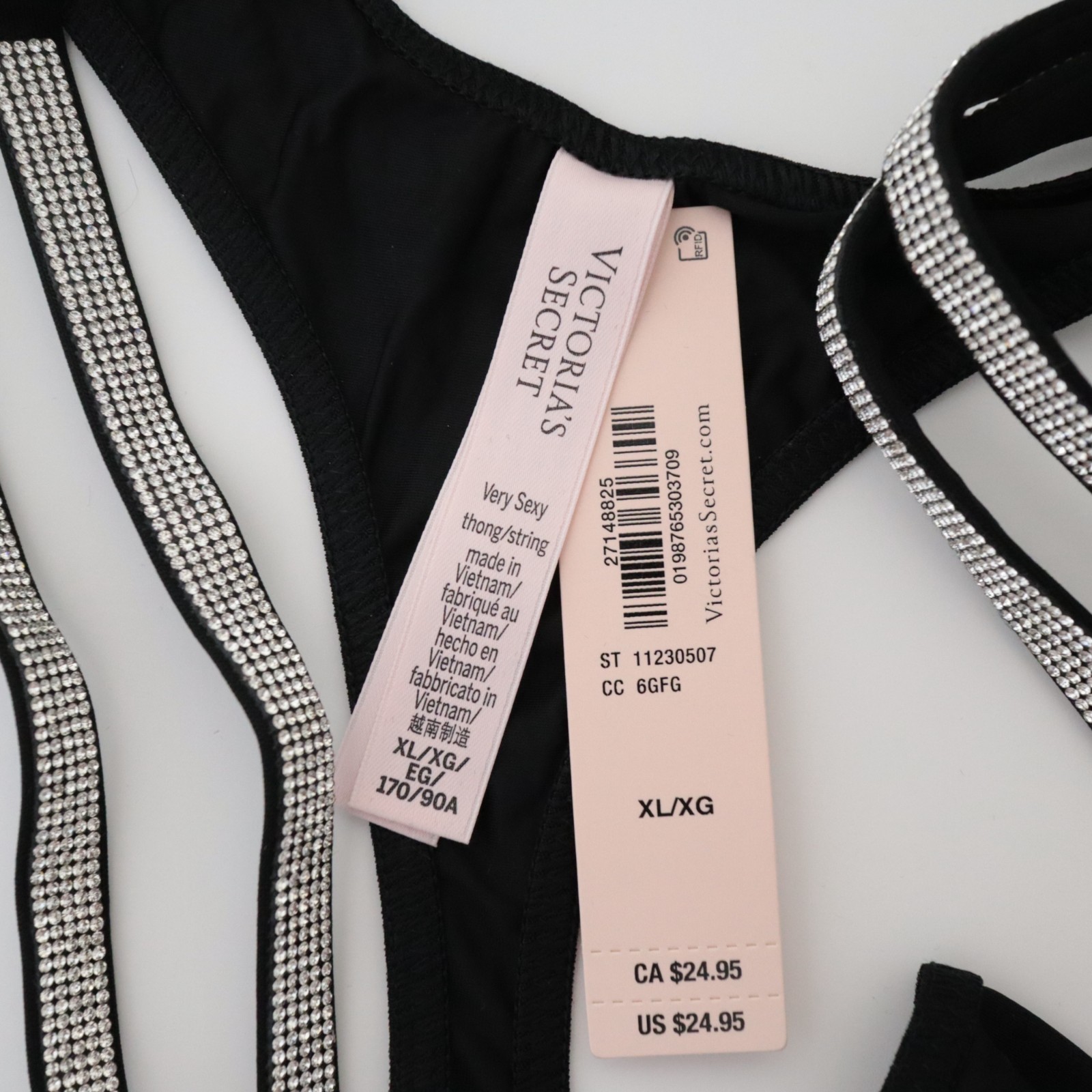 Victoria’s Secret VERY SEXY Double Shine Strap Satin Smooth Thong Panty S M L XL