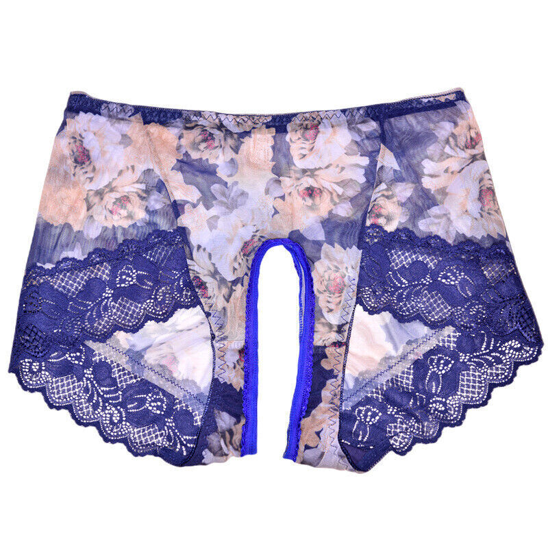 Womens Open Crotch Lace Panties Ladies Knickers Sexy Crotchless Briefs Underwear