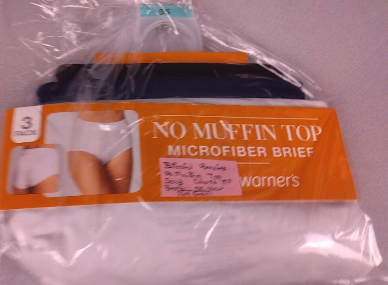 Blissful Benefits No Muffin Top Solid Microfiber Briefs Size S5 – New. (64)