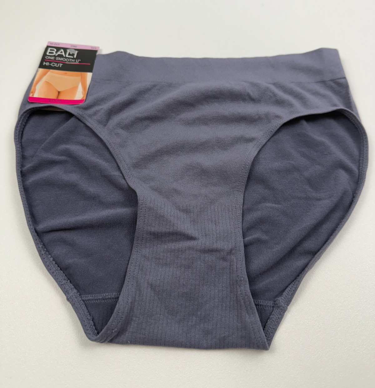 Bali One Smooth U High Waist Cut Brief Panties Gary Size M/6 NWT
