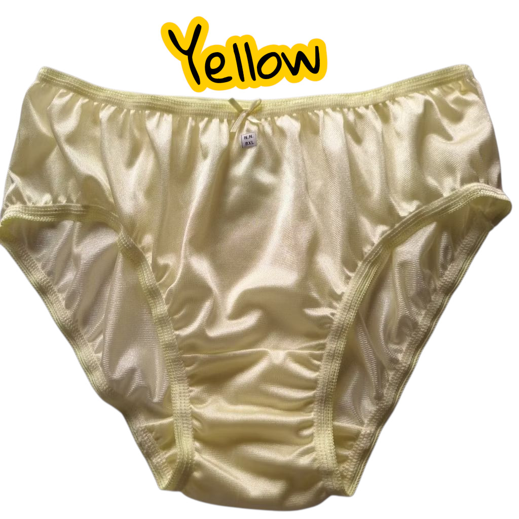 10x Women’s Silky Nylon Brief Panties XL High Waist Retro Style Soft Breathable