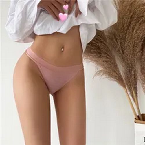 Thread Cotton Thong Briefs – Sexy Seamless Panties Simple Low Waist Underwear