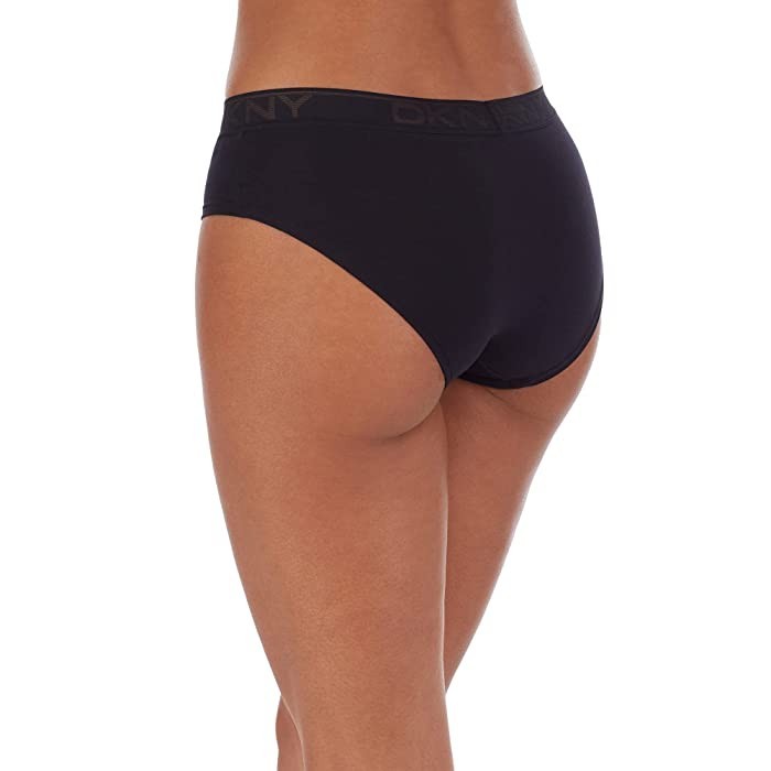 DKNY L47737 Womens Assorted Cotton Hipster Panty 3-Pack Size S