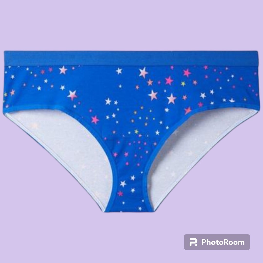 1X 14W 16W Torrid Blue Stars Hipster Panty Rainbow Cluster Mid Rise Cotton Stret