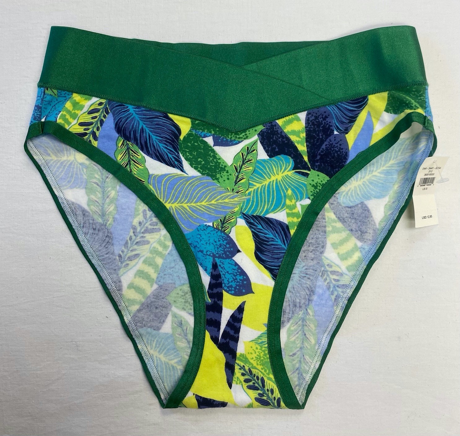Aerie Cotton Crossover High Waisted Mom Underwear — BRIGHT TEAL S