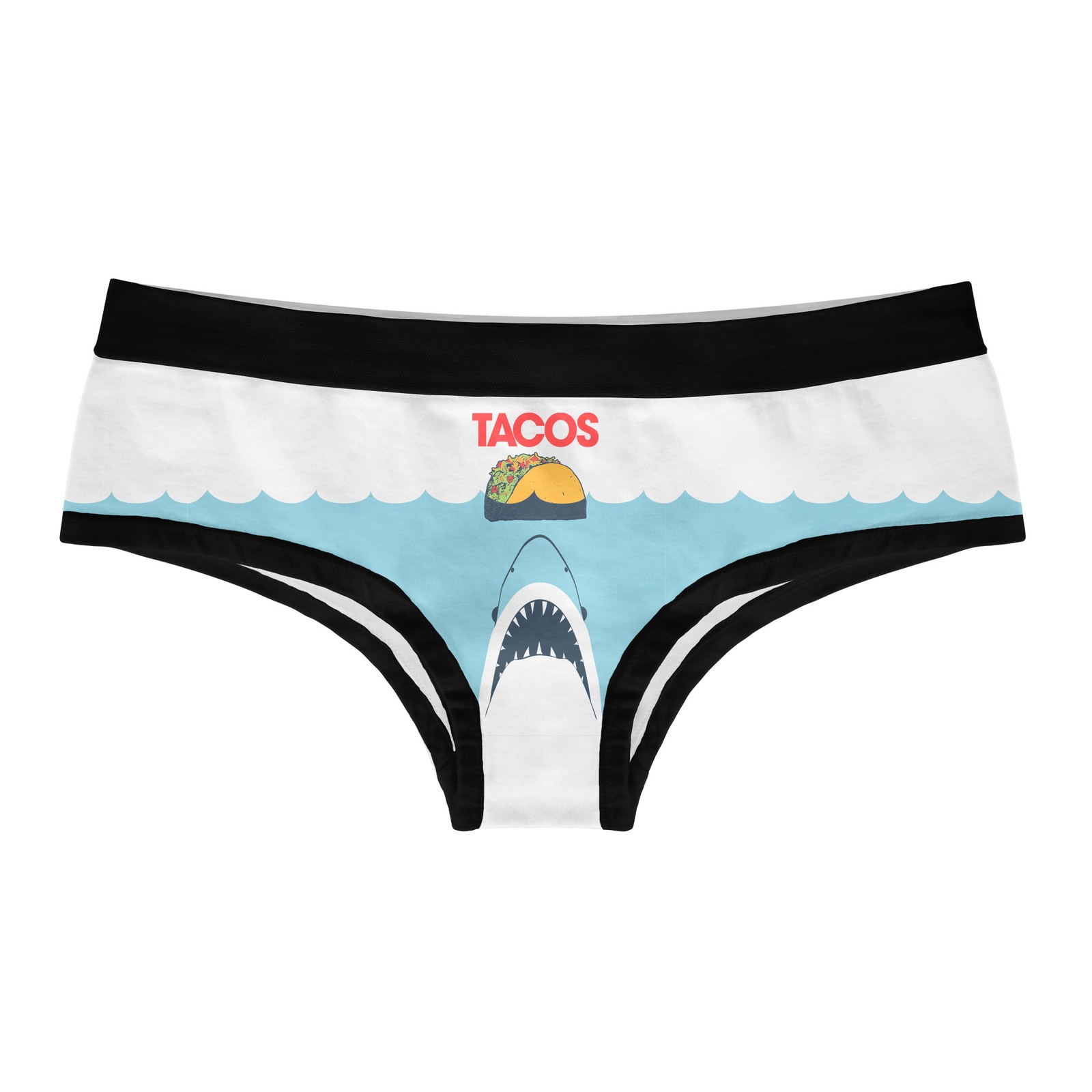 Womens Taco Shark Panties Funny Bikini Brief Vacation Attack Cute Graphic
