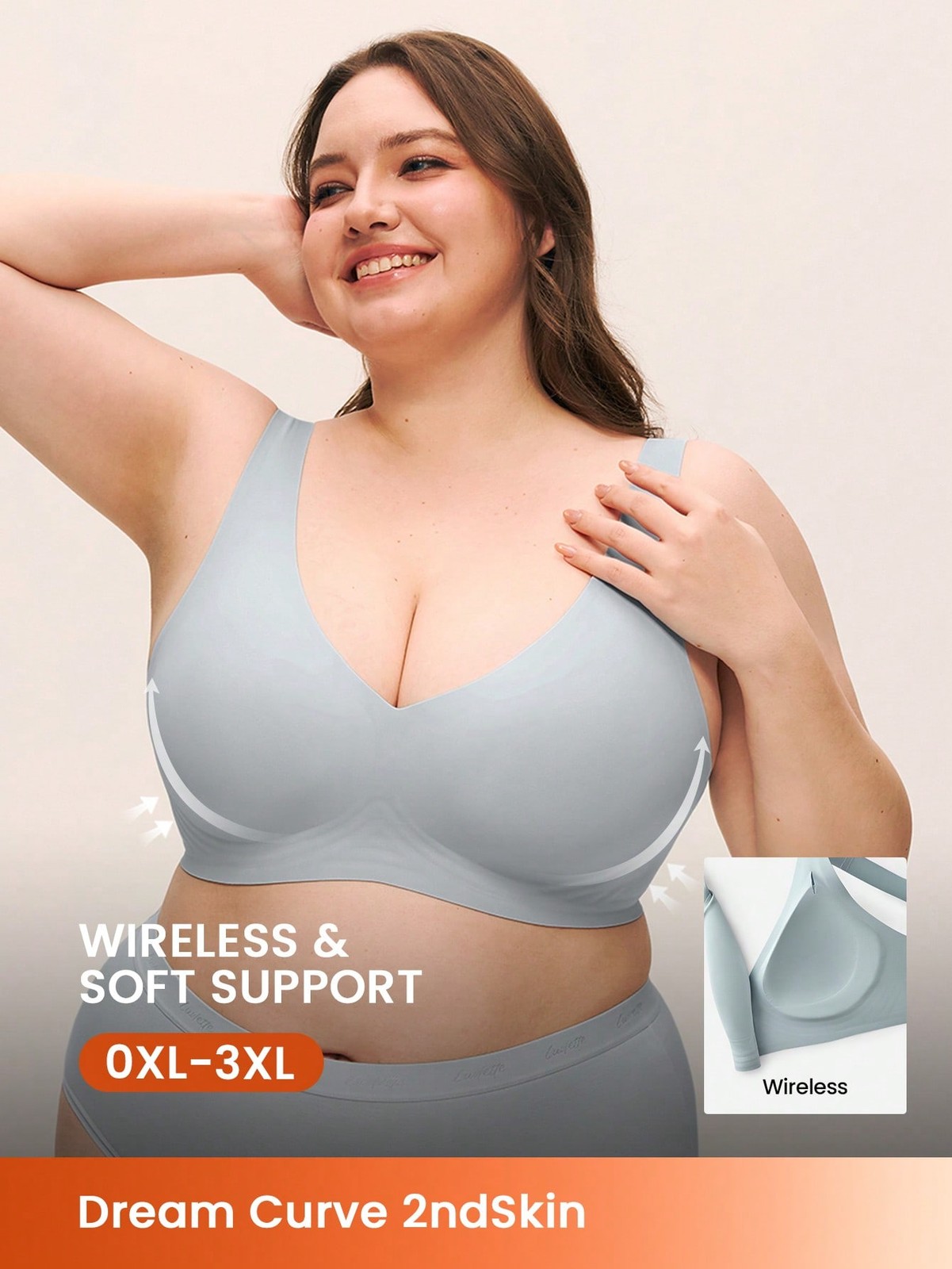 Plus Dream Curve 2ndSkin Black Seamless Wireless Plunge Lounge Cheap24
