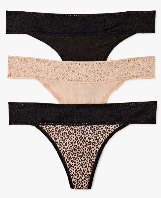 Joyspun Women’s XXL 20 Thong Underwear Modal and Lace Animal Print #10726