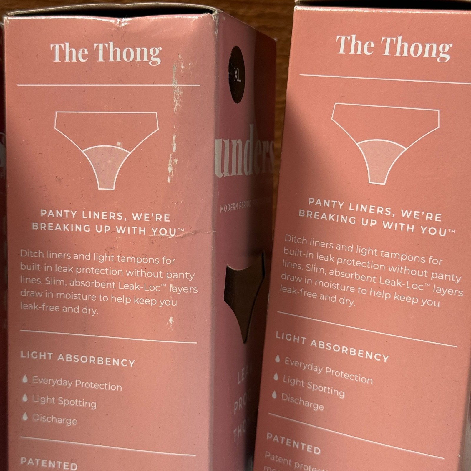 Proof Unders Leakproof Thong Period Underwear Light Absorbency XL 3 Pack NIB