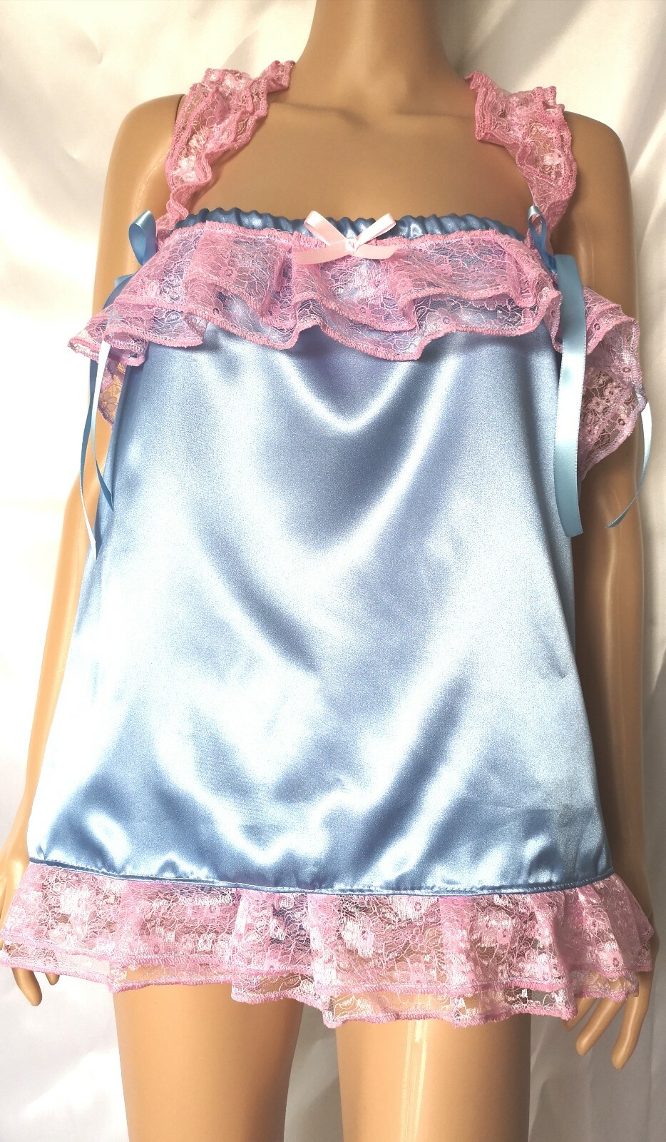 🌸MADE TO ORDER* “Satin Sissy” Camisole top with matching knickers any size