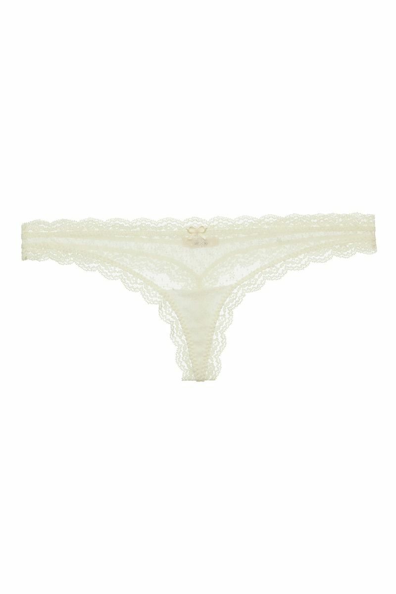 Eberjey Delirious Lace Low Rise Boythong Medium / Large, Ivory