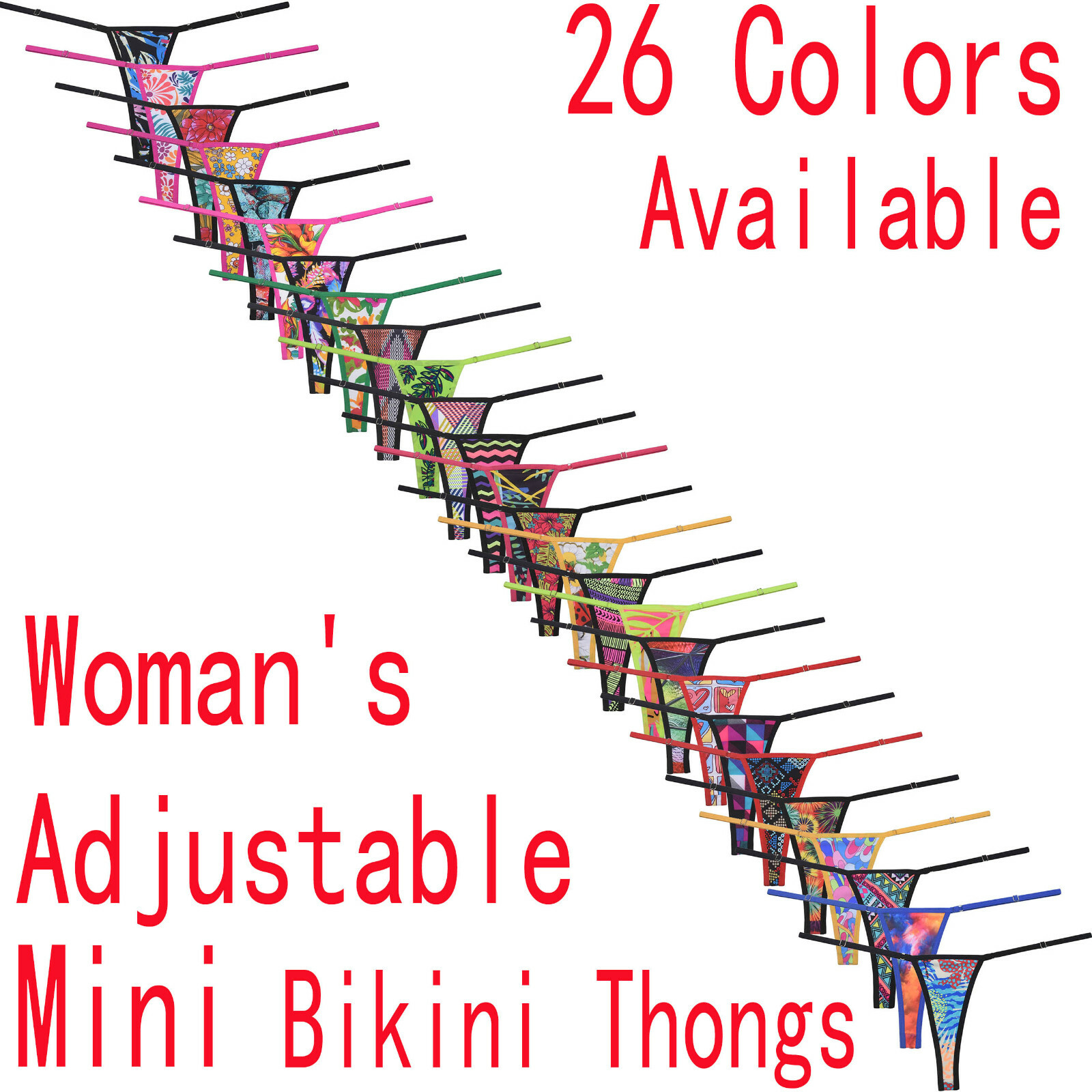 Women Micro Bikini Thong Adjustable Sides Intimates Underwear Mini Swim String