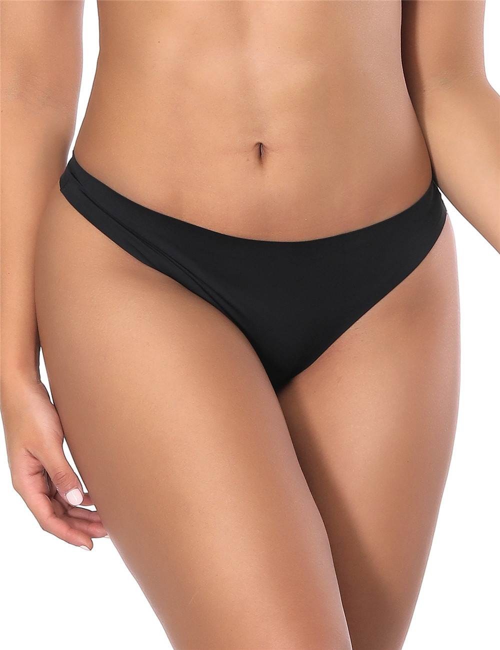 Women’s Seamless Ice Silk High Leg Thong Knickers Comfort Sexy Underwear M L