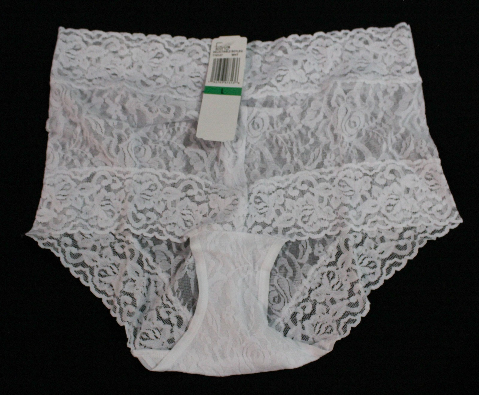 Felina Women’s Signature Stretch Lace Hi-Waisted Boyleg Panty AC2 White Large