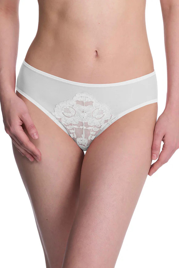 NEW! $28 NATORI 776327 PEONY LACE HIPSTER UNDERWEAR LIGHT IVORY SZ L