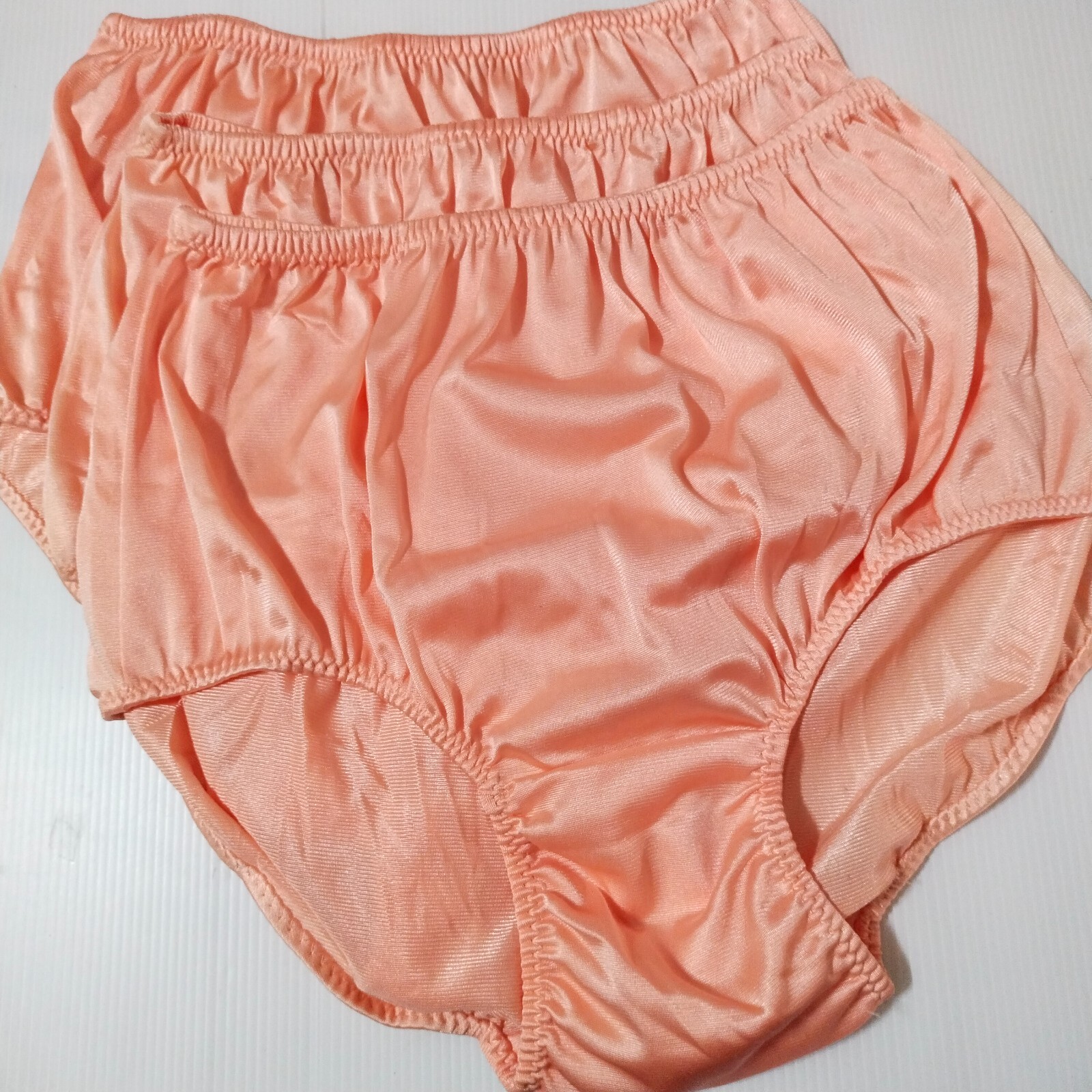 5 Nylon Panties/ High Waisted/ Double Nylon Layer Crotch/Nice ORANGE/ Size XXL