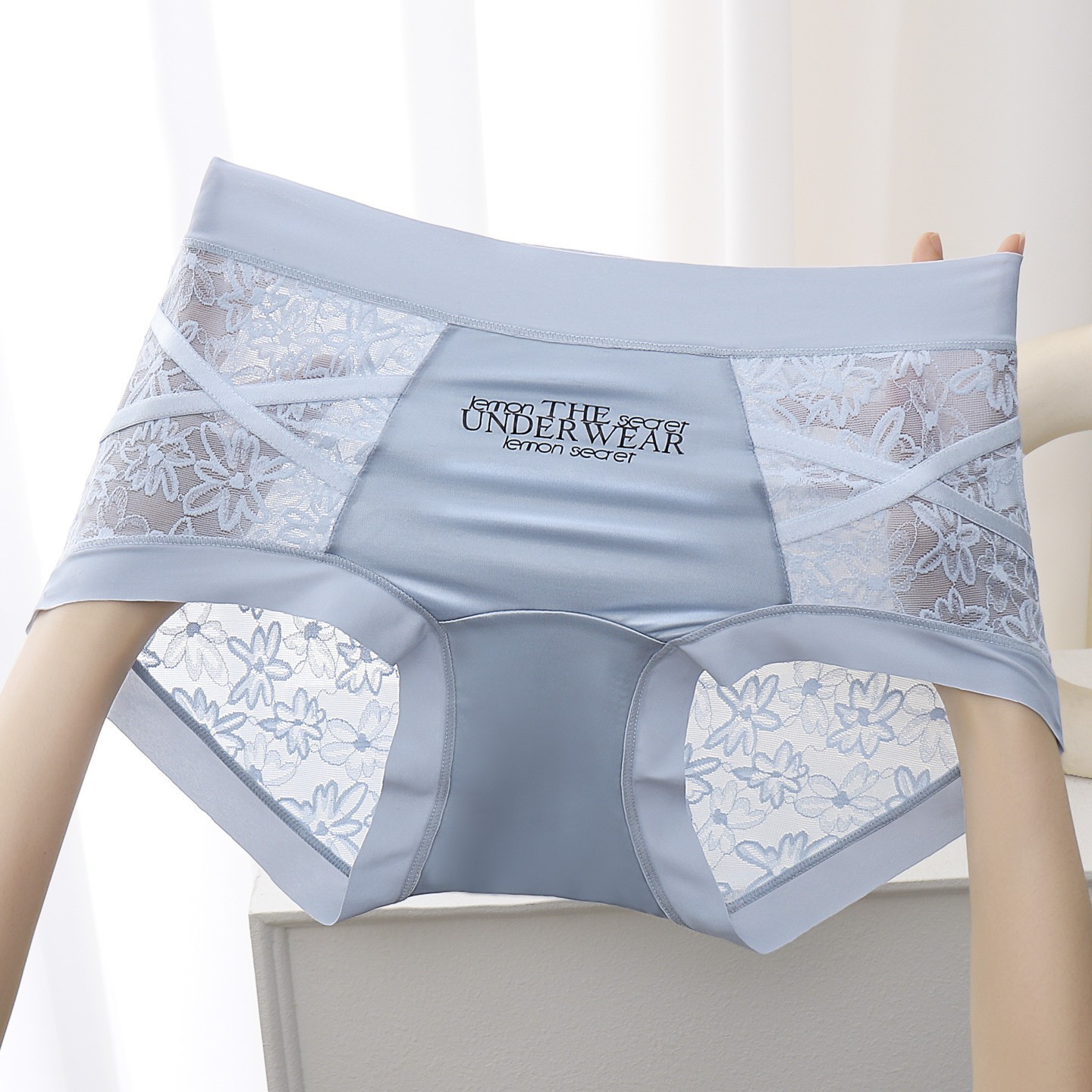 3PCS Women Sexy Breathable Tummy Control Push Up Panties Antibacterial Shapewear
