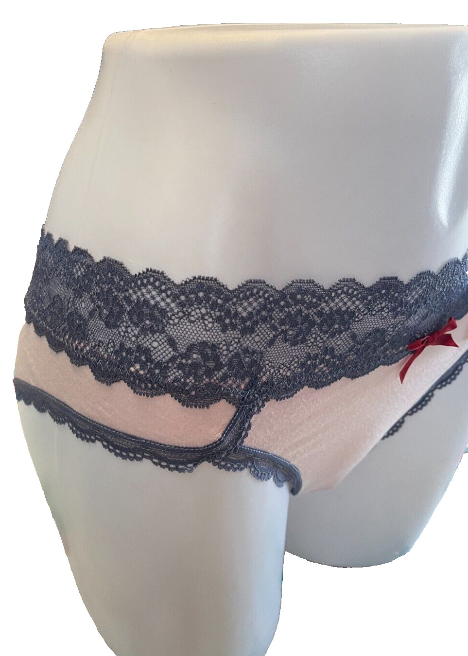 Honeydew Intimates XL Blue-Black Floral Pink Lace Waistband Thong Panties-2 Pk