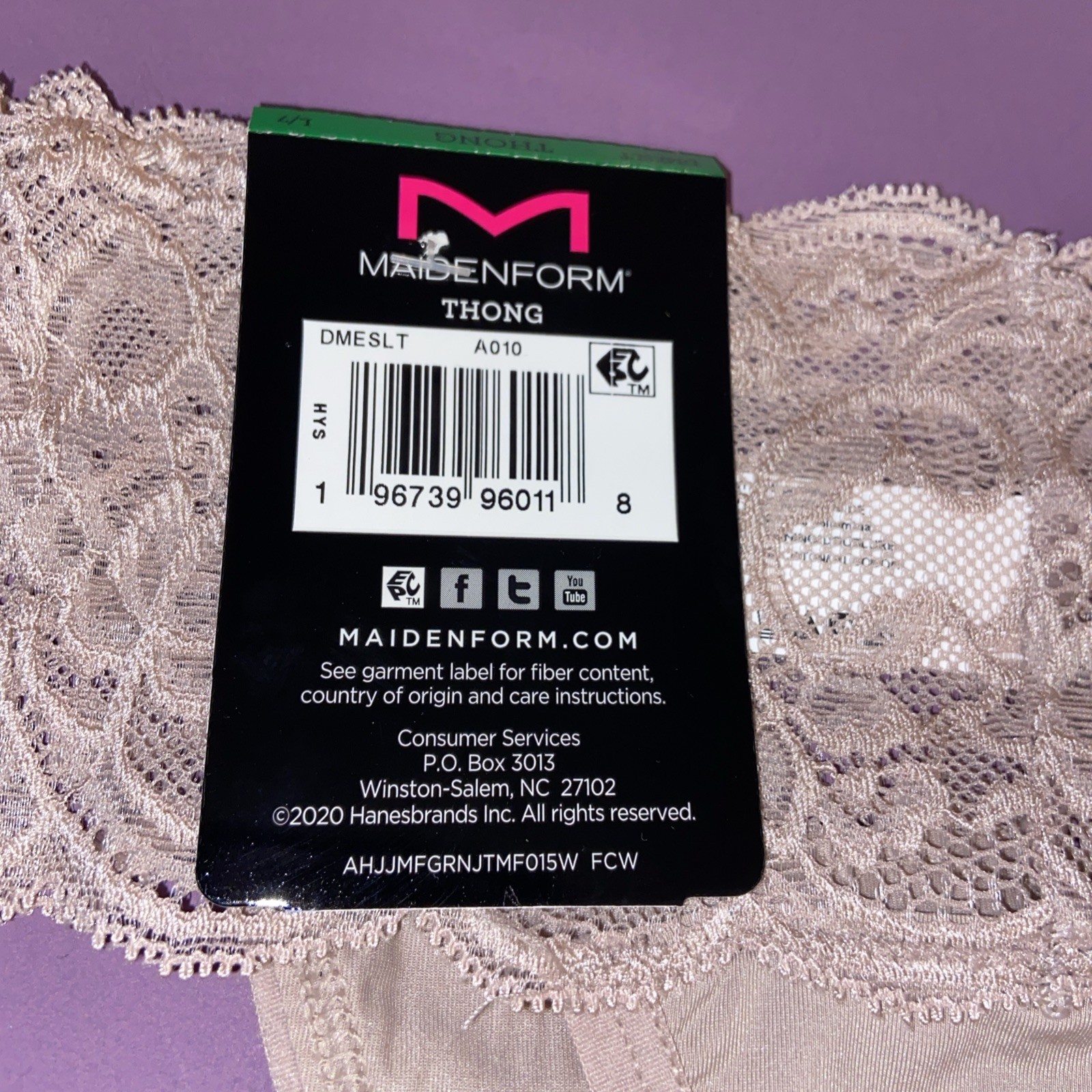NEW! MAIDENFORM NUDE SOFT STRETCH THONG PANTIES / SIZE LARGE / 7