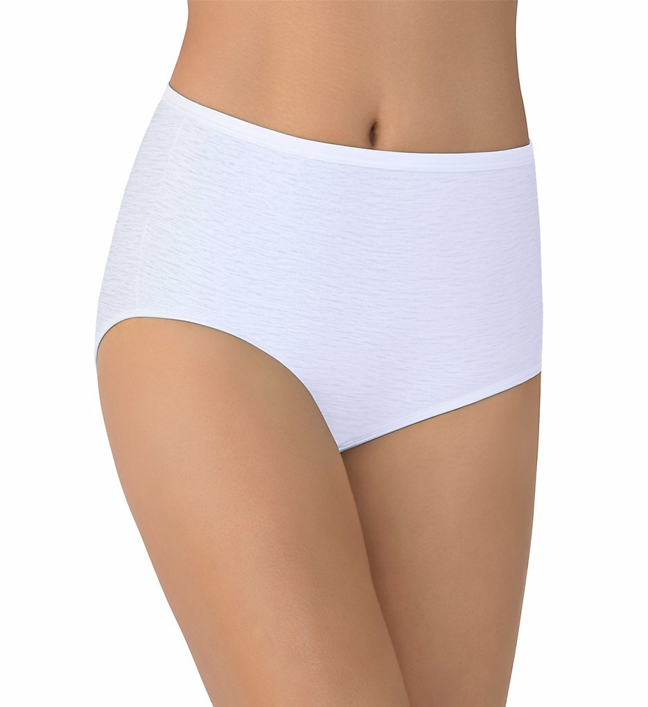 Vanity Fair Body Shine Illumination Snow White Full-Coverage Brief Size 7/Large