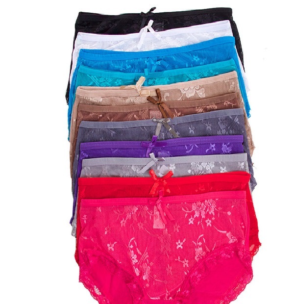 B10 Pink White Gray Brown Black Red Green Blue Floral Lace sissy Panties XL