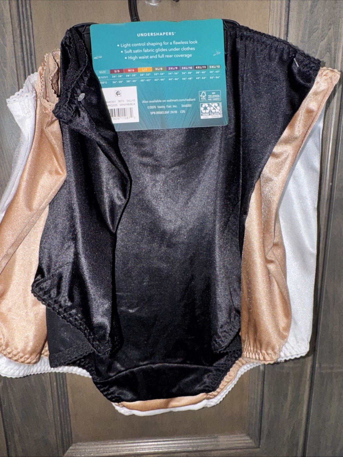 Vanity Fair Radiant Undershapers Brief Panties 3 Pack Sz XXXL/10