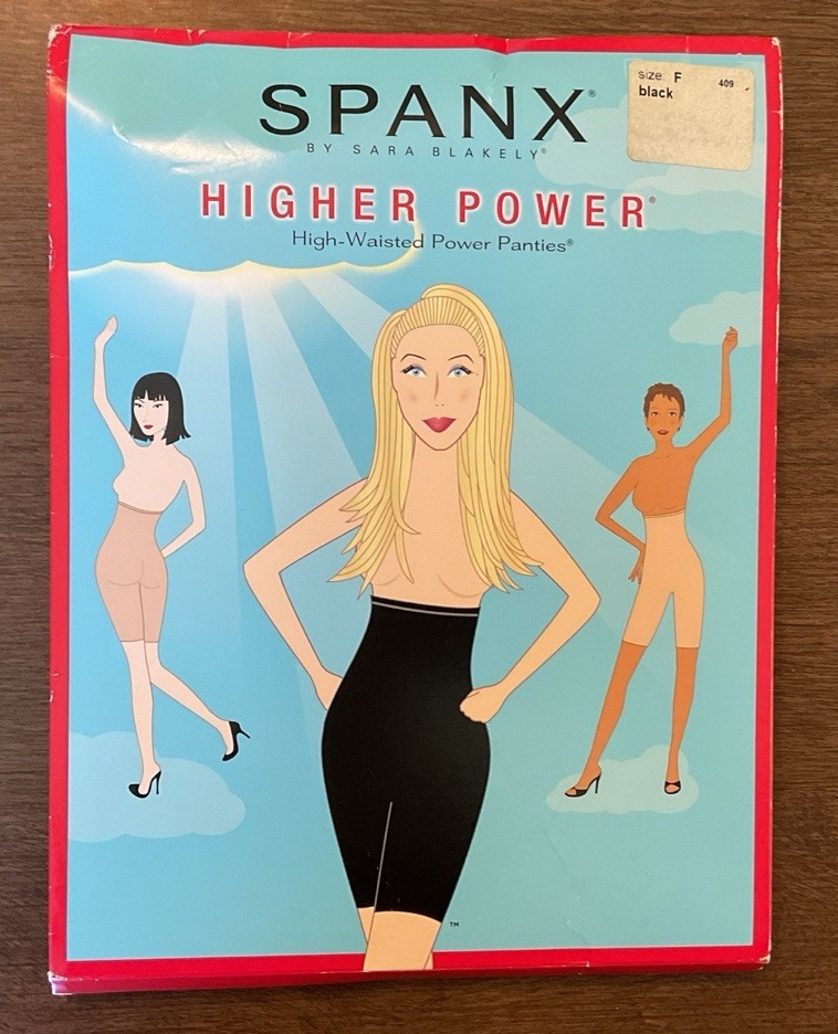 Spanx Higher Power High Waisted Power Panties Tummy Thigh Shaper Black Sz F NIP